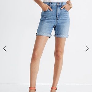 Madewell High Rise Mid Length Denim Shorts